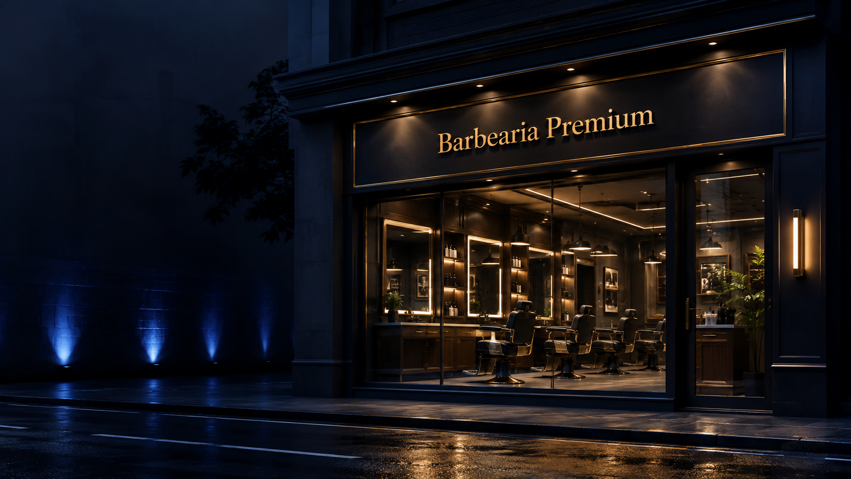 Tela do sistema Barbearia Premium