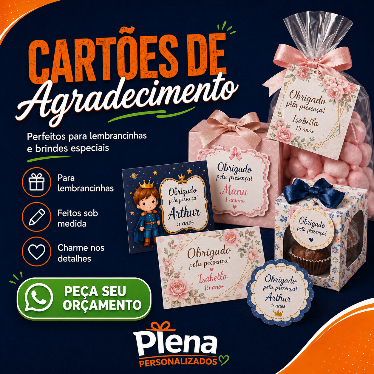 Cartões de Agradecimento