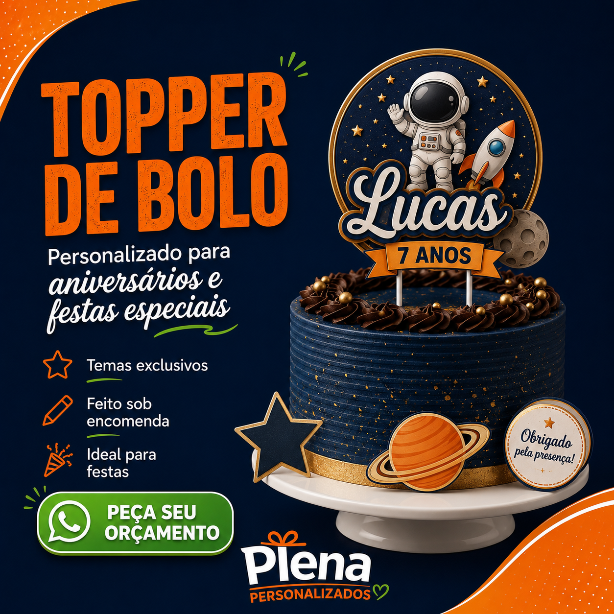Topper de Bolo